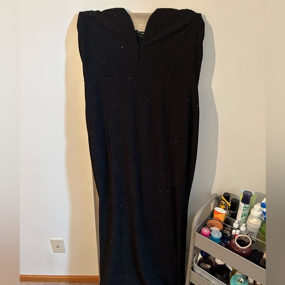 Black sparkly prom dress/evening gown.